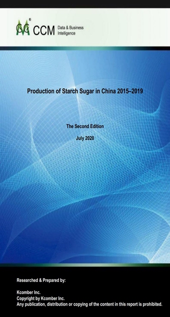 Production of Starch Sugar in China 2015–2019